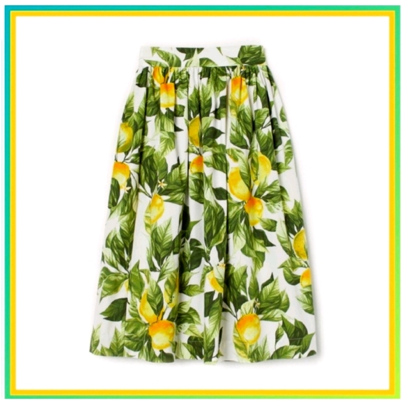 H&M Dresses & Skirts - H&M Lemon Print Flare Skirt
